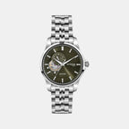 Men Automatic Green Dial Analog Metal Watch 166-M11801