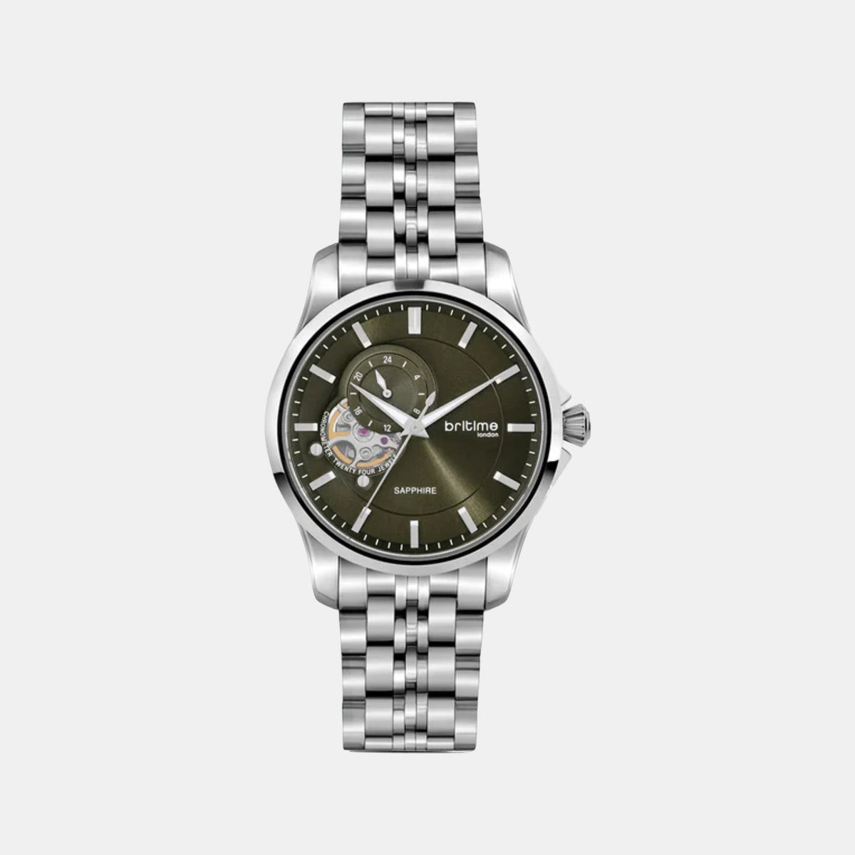 Crimson Men Automatic Green Dial Multi-Function Metal Watch 166-M11801