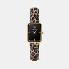 Ariane Women Quartz Black Dial Analog Leather Watch 166F539