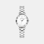 Multiples Women Quartz White Dial Analog Rubber Watch 167D539