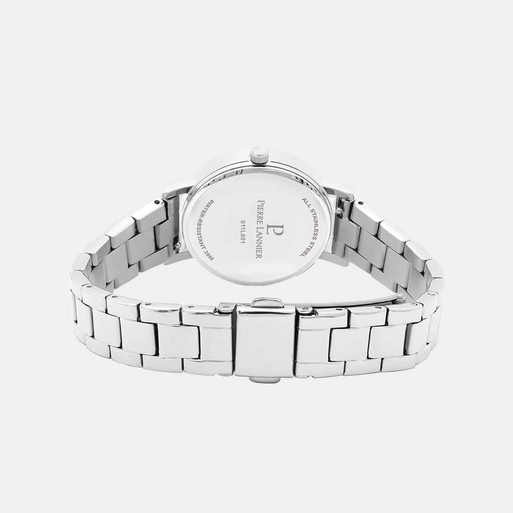Multiples Women Quartz White Dial Analog Rubber Watch 167D539