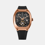 Men Automatic Black Dial Analog Pu Watch 171-P30406