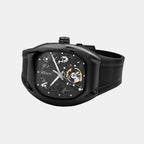 Men Automatic Black Dial Analog Pu Watch 171-P40406
