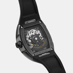 Men Automatic Black Dial Analog Pu Watch 171-P40406