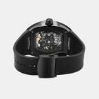 Men Automatic Black Dial Analog Pu Watch 171-P40406