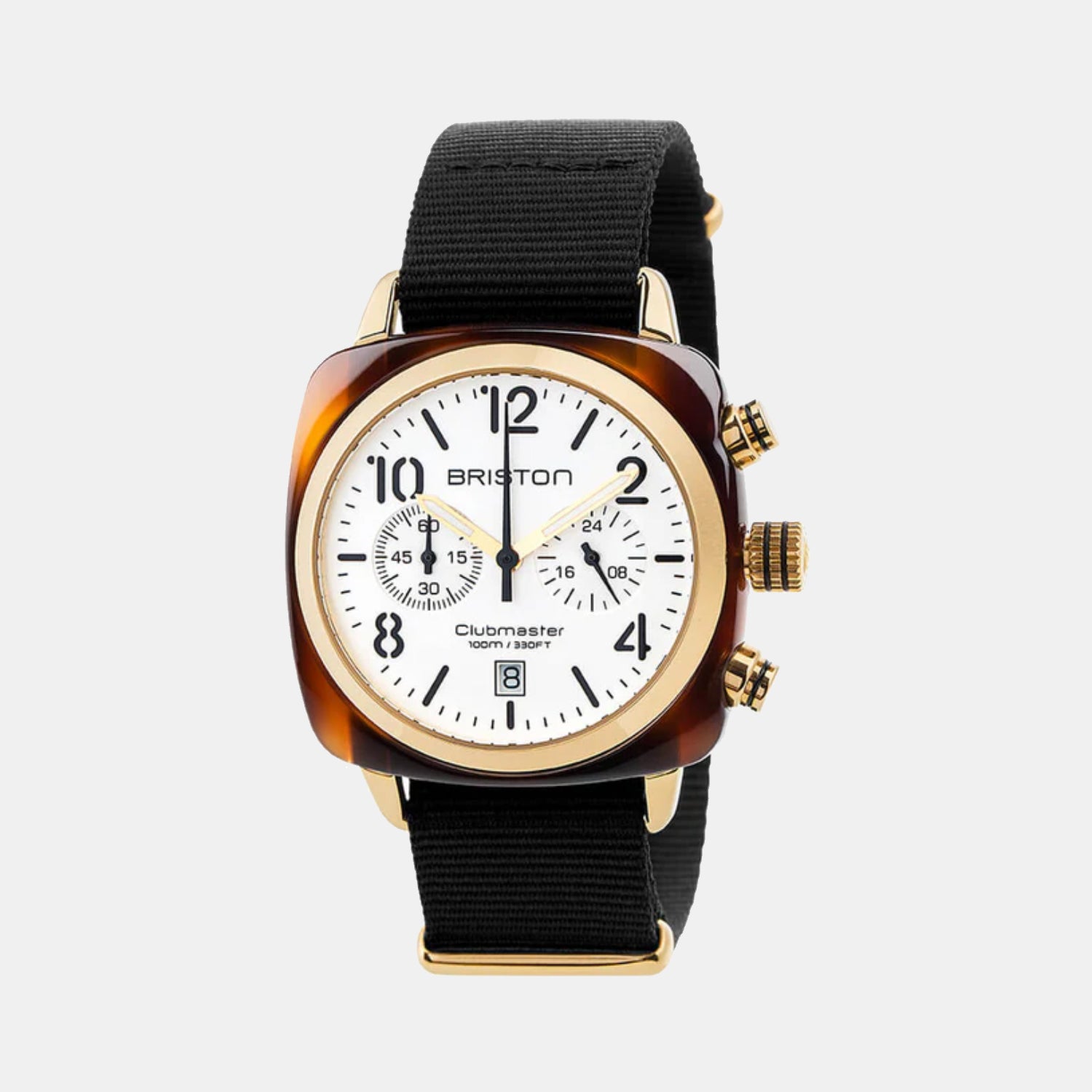 Briston Clubmaster Classic Men Quartz White Dial Chronograph Leather Watch 17140.PYA.T.2.NB-1