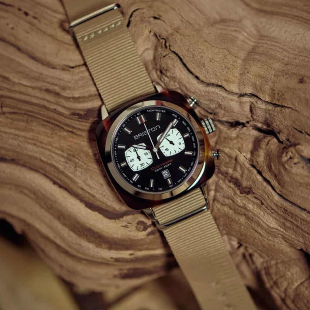 Briston Clubmaster Sport Men Quartz Black Dial Chronograph Nato Watch 17142.SA.TS.1.NK-2