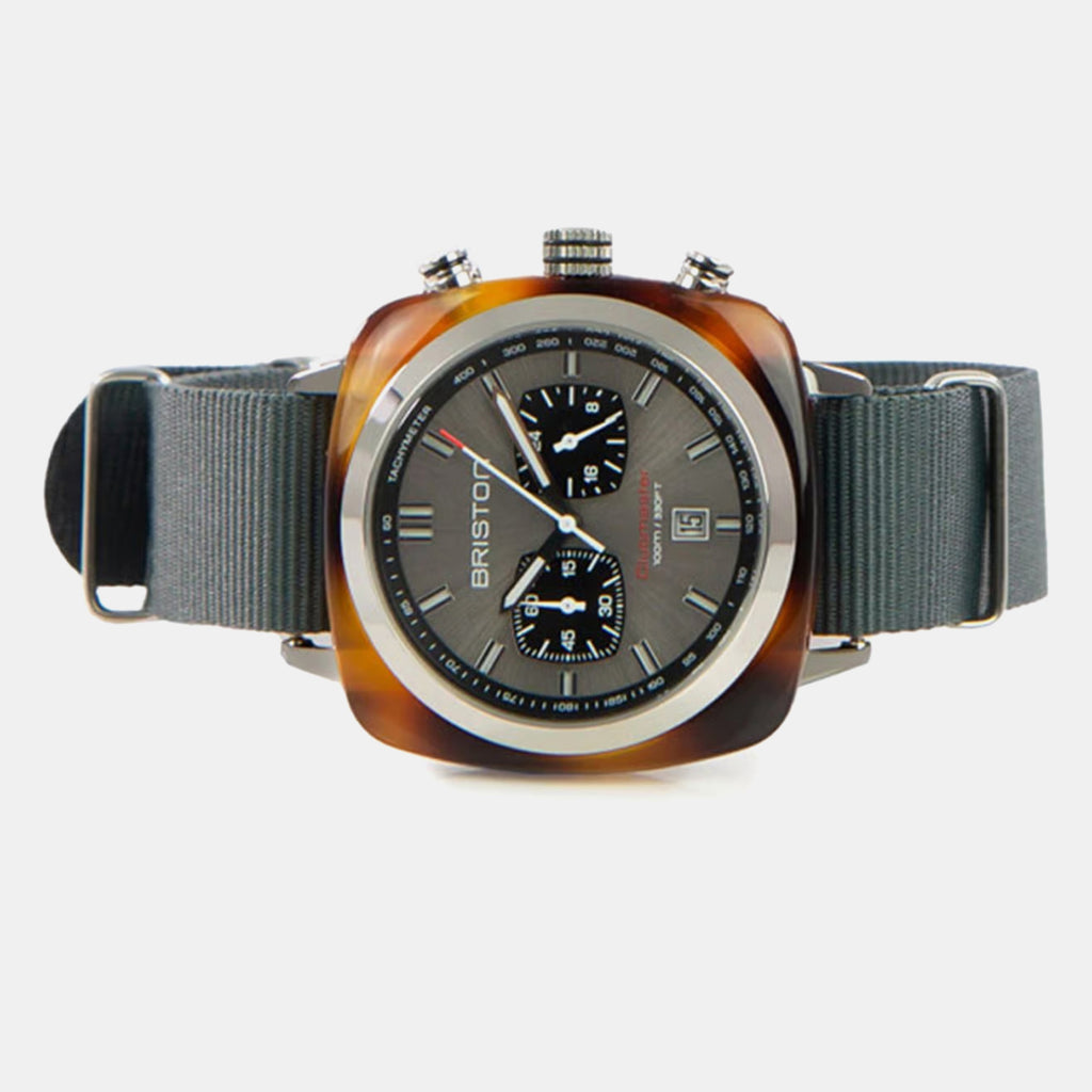 Clubmaster Sport Men Quartz Grey Dial Chronograph NATO Watch 17142.SA.TS.11.NG
