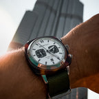 Clubmaster Sport Men Quartz White Dial Chronograph NATO Watch 17142.SA.TS.2.NGA