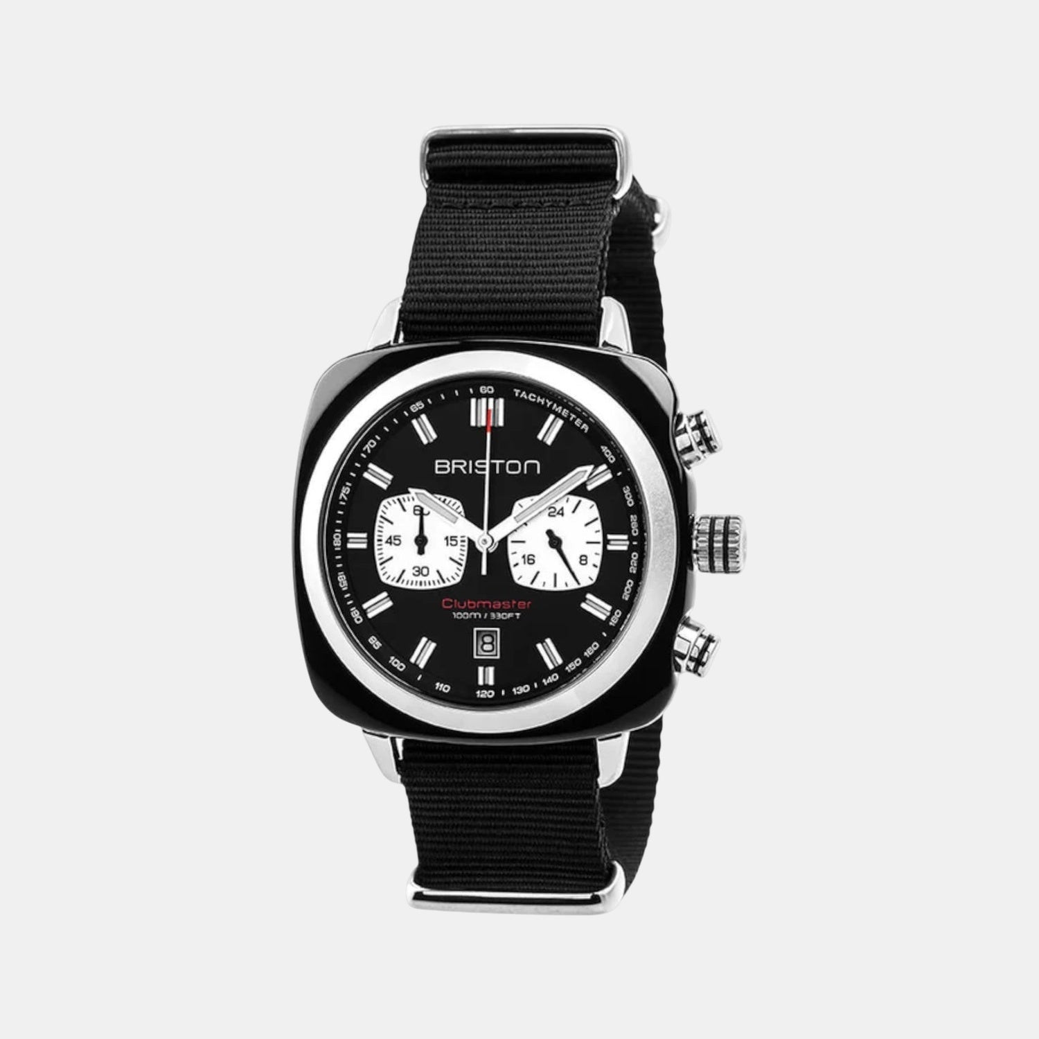 Clubmaster Sport Men Quartz Black Dial Chronograph Nato Watch 17142.SA.BS.1.NB