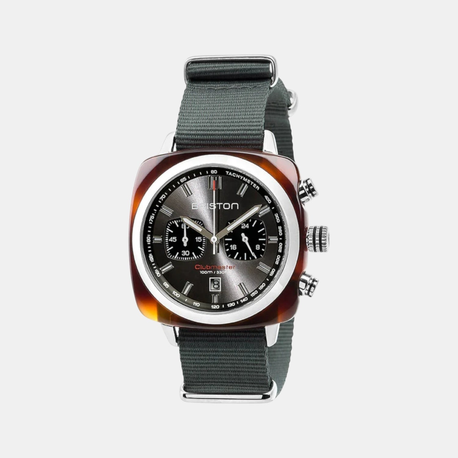 Clubmaster Sport Men Quartz Grey Dial Chronograph Nato Watch 17142.SA.TS.11.NG