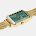 Ariane Women Quartz Green Dial Analog Mesh Watch 172F572