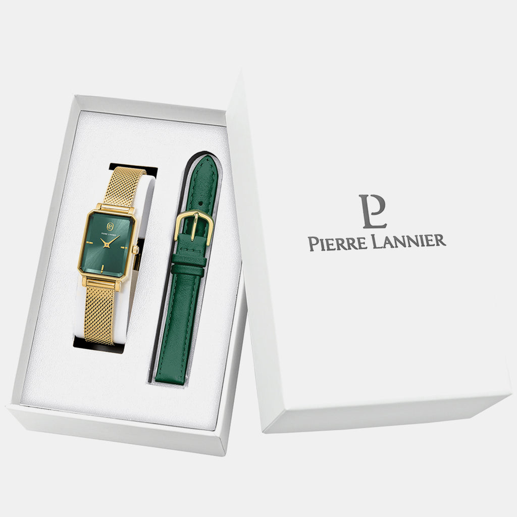 Ariane Women Quartz Green Dial Analog Mesh Watch 172F572