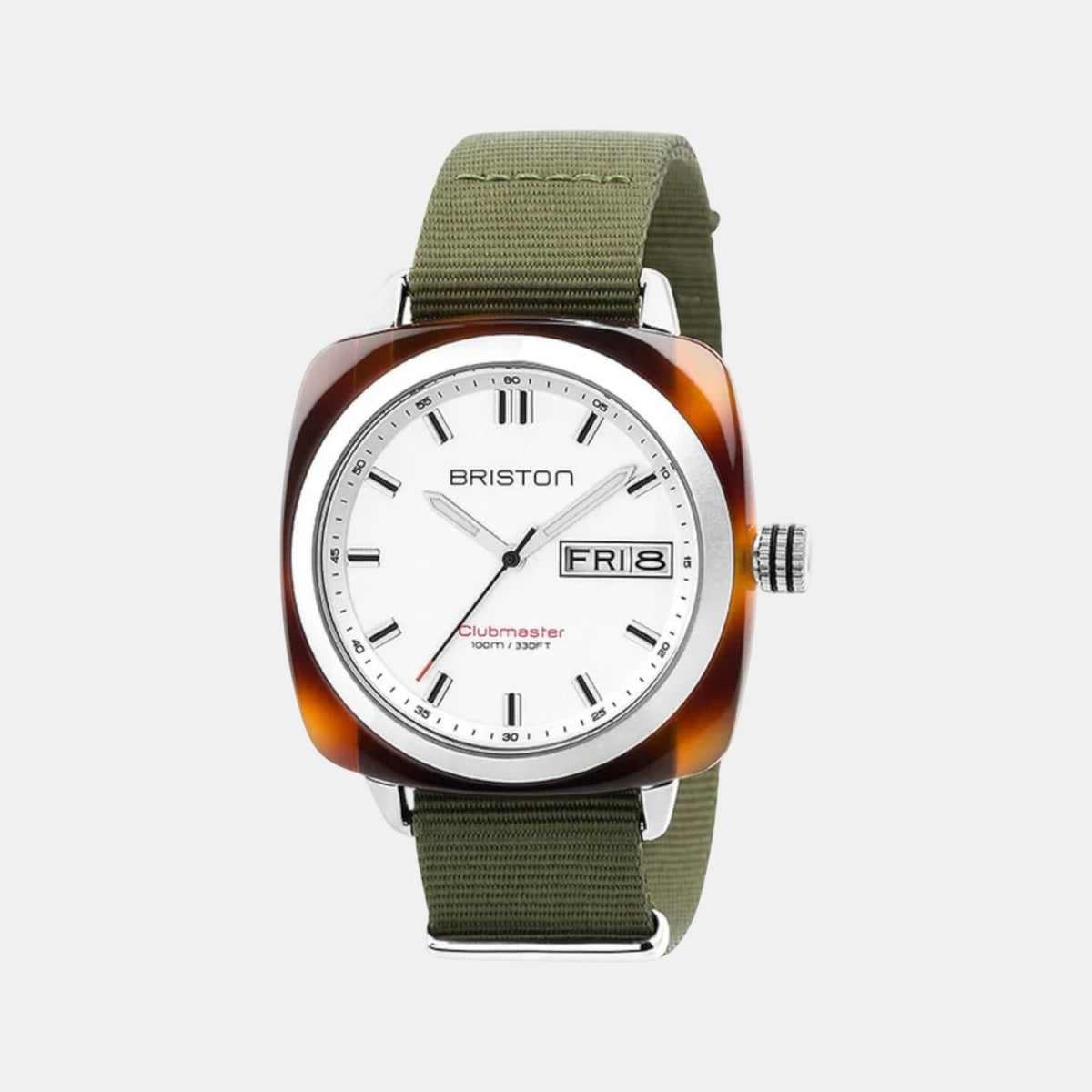 Clubmaster Sport Men Quartz White Dial Analog NATO Watch 17342.SA.TS.2.NGA