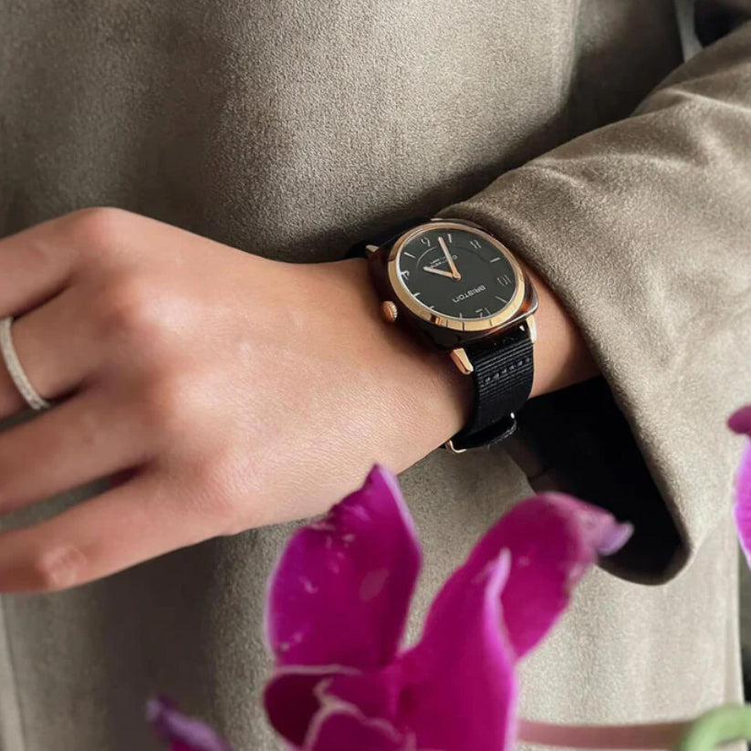 Briston Clubmaster Chic Women Quartz Black Dial Analog Nato Watch 17536.PRA.T.1.NB-3