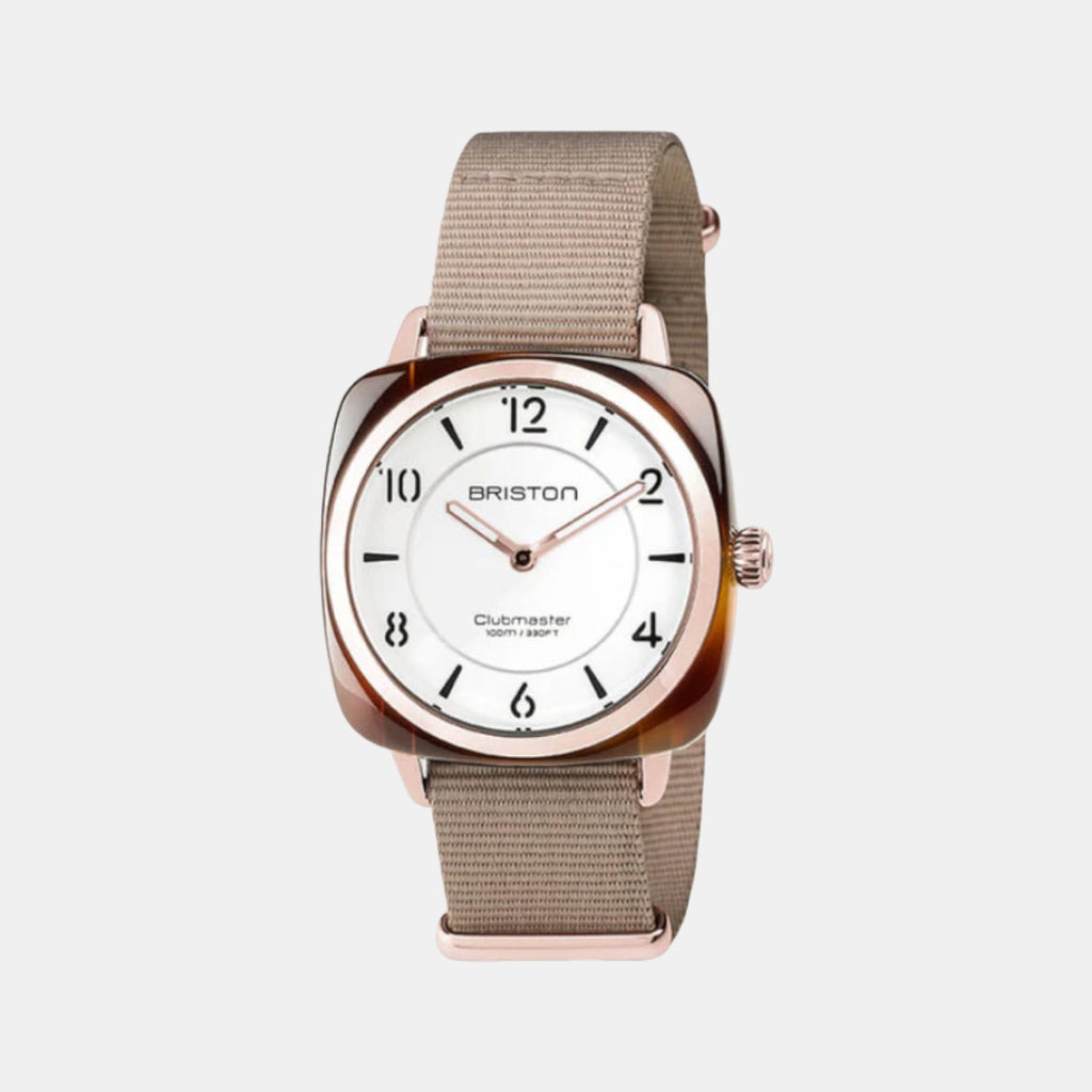 Clubmaster Chic Women Quartz White Dial Analog Nato Watch 17536.PRA.T.2.NT