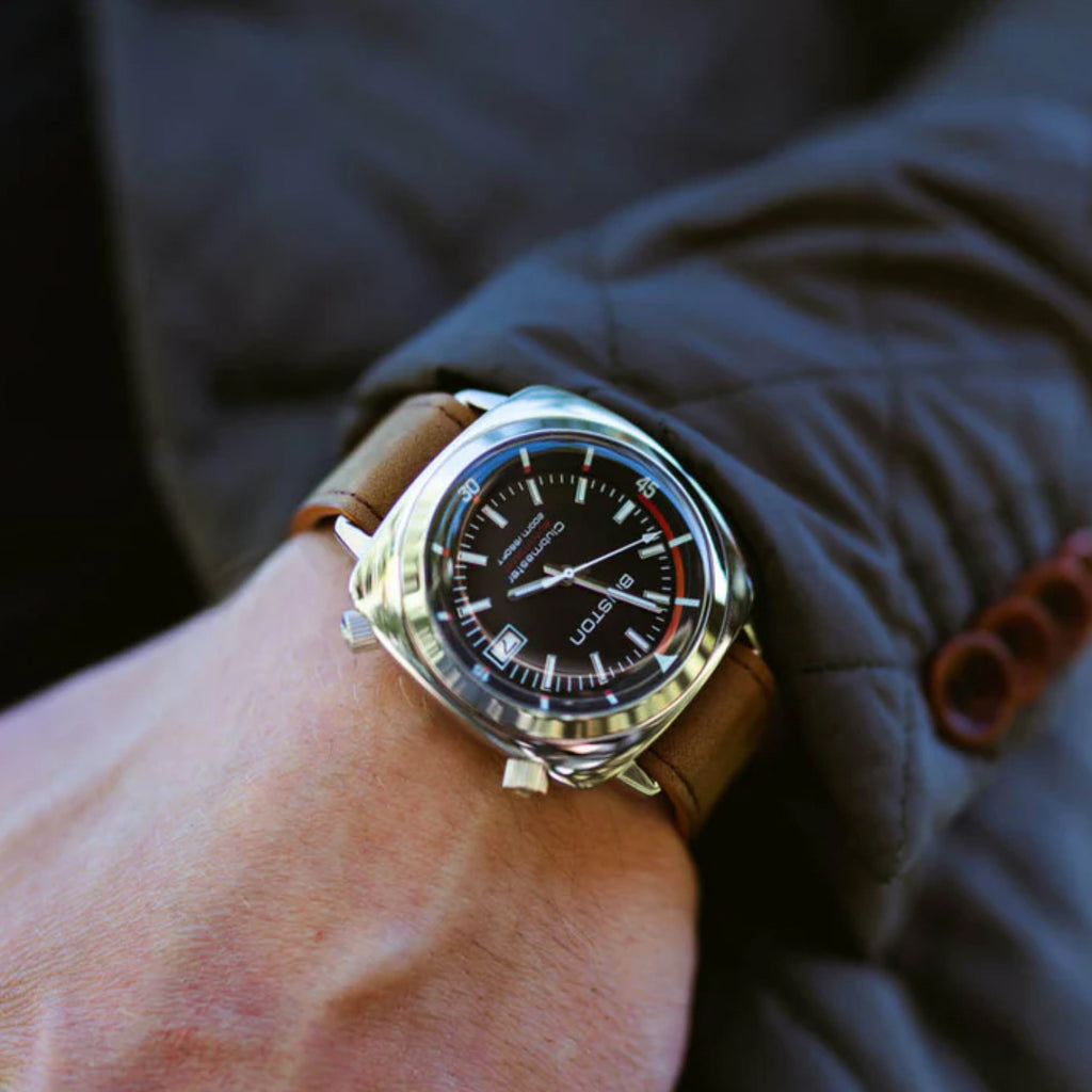 Briston Clubmaster Diver Men Automatic Black Dial Analog Leather Watch 17642.PS.D.1.LVBR-2