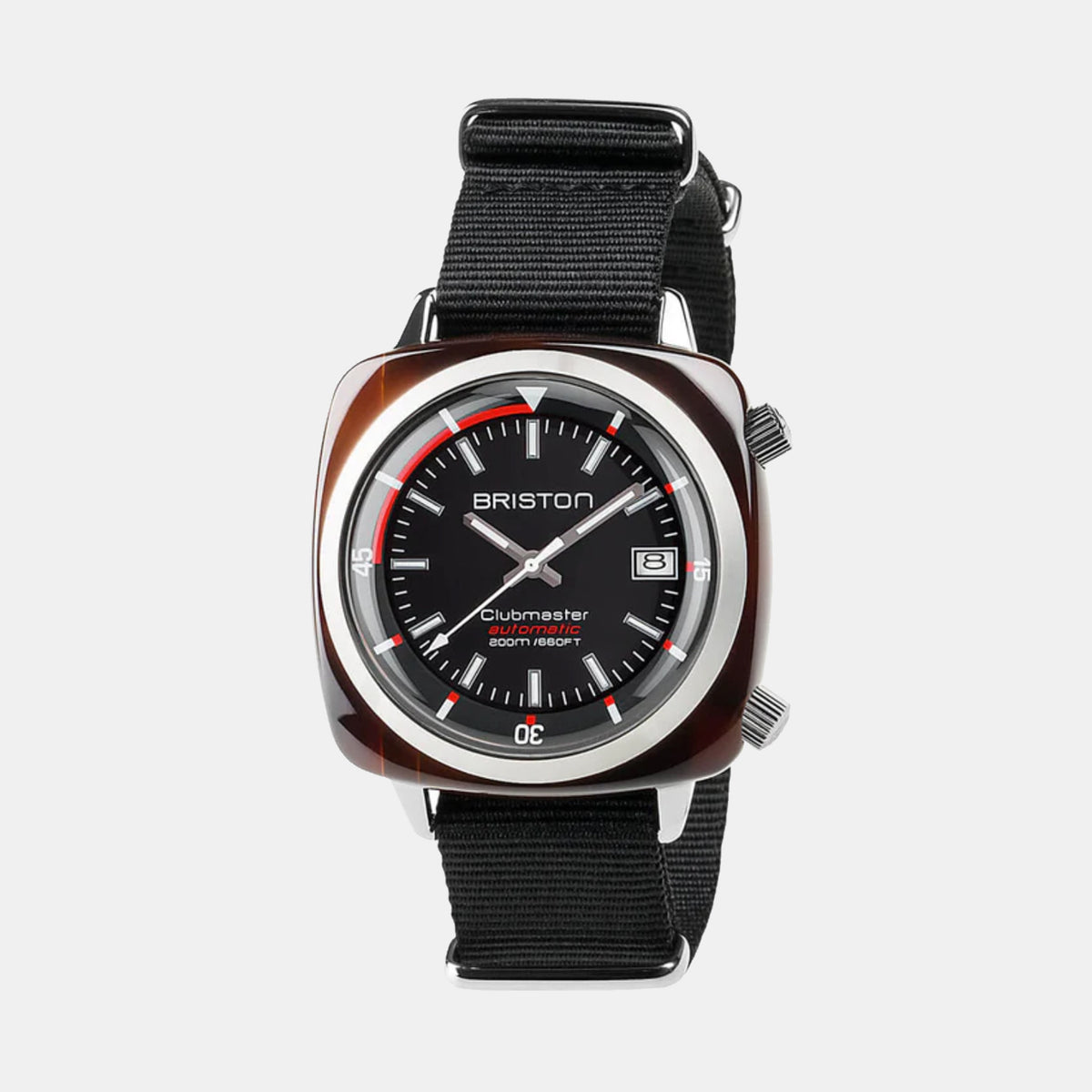 Briston Clubmaster Diver Men Automatic Black Dial Analog Nato Watch 17642.SA.TD.1.NB-1