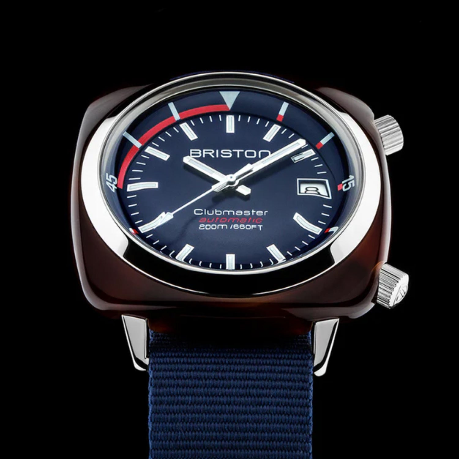 Briston Clubmaster Diver Men Automatic Navy Blue Dial Analog Nato Watch 17642.SA.TD.15.NNB-3