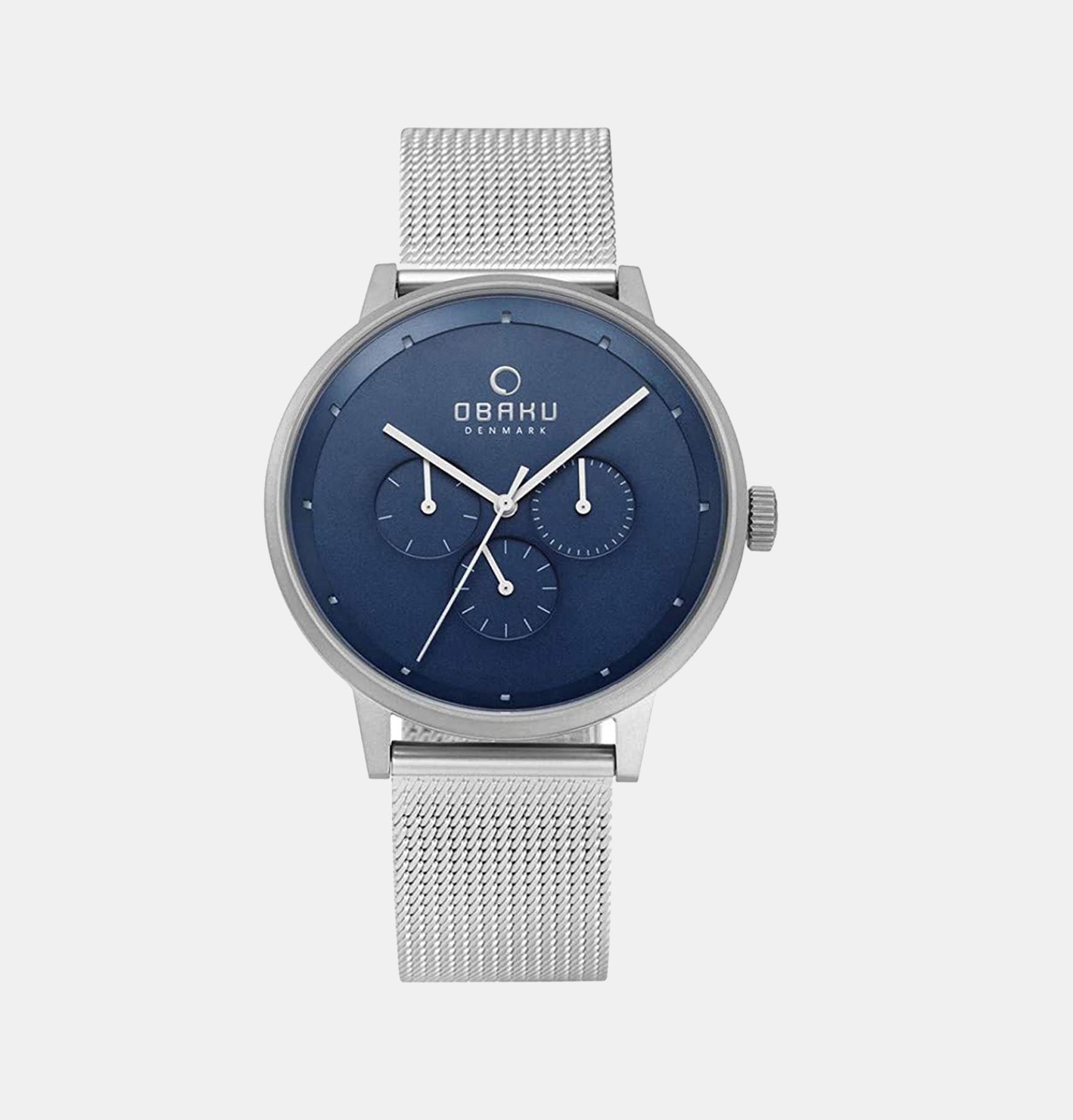 Obaku Round Blue Chronograph watch