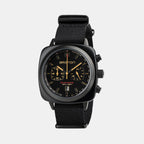 Briston Clubmaster Sport Men Quartz Matt Black Dial Chronograph Nato Watch 18142.PBAM.BS.4.NB-1