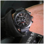 Clubmaster Sport Men Quartz Black Dial Chronograph NATO Watch 18142.PBAM.GTS.3.NG