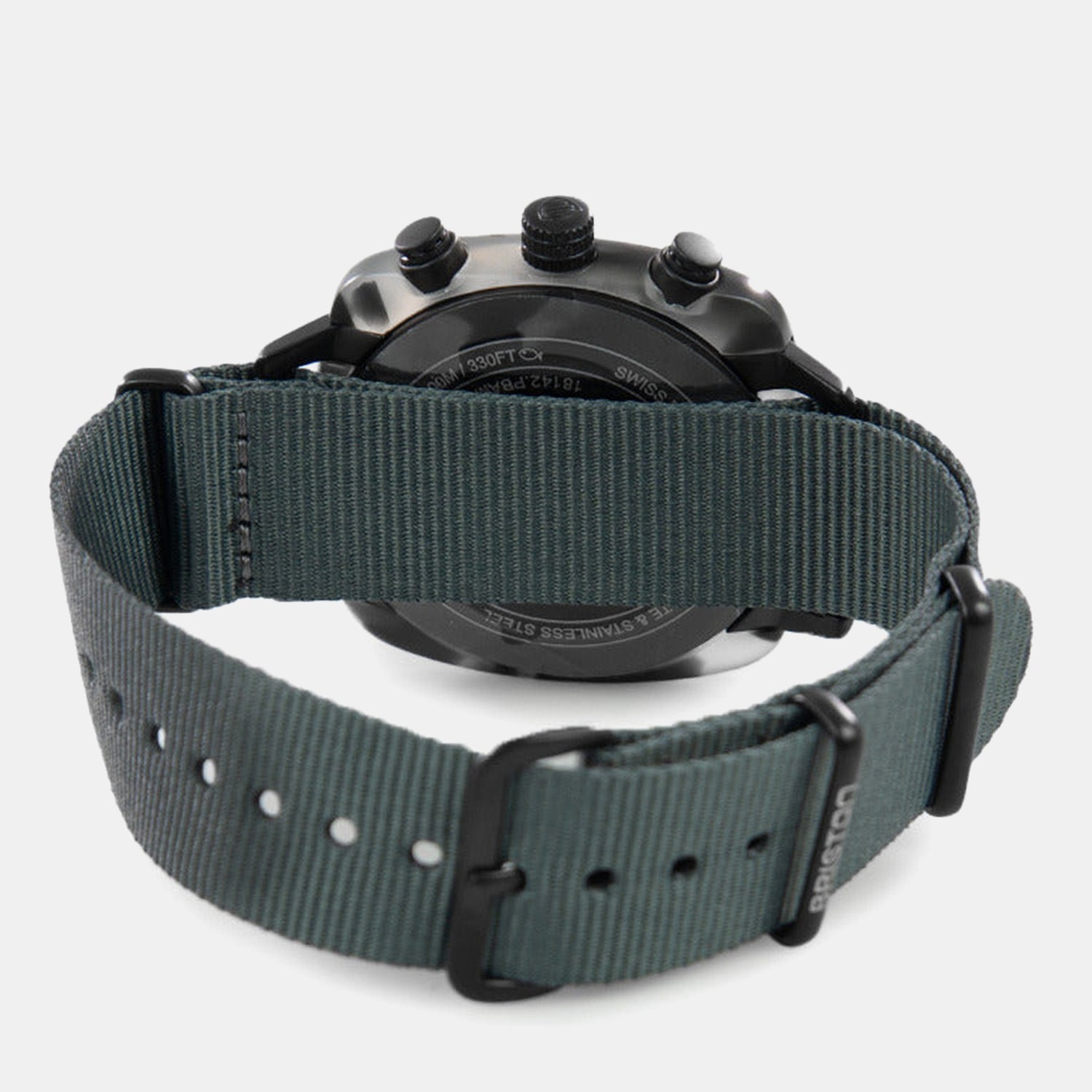 Clubmaster Sport Men Quartz Matt Black Dial Chronograph NATO Watch 18142.PBAM.GTS.3.NG