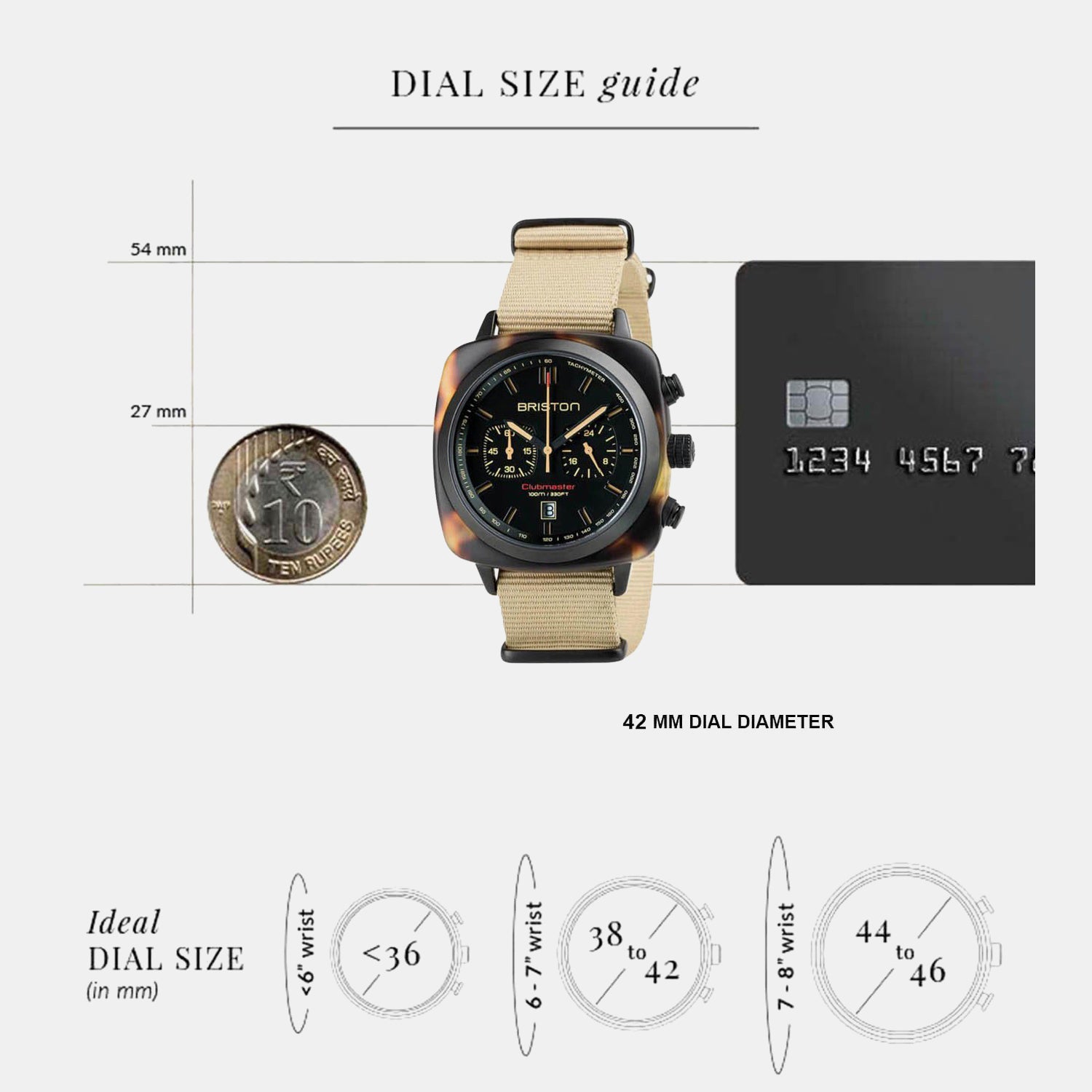 Clubmaster Sport Men Quartz Beige Dial Chronograph NATO Watch 18142.PBAM.TSS.5.NK