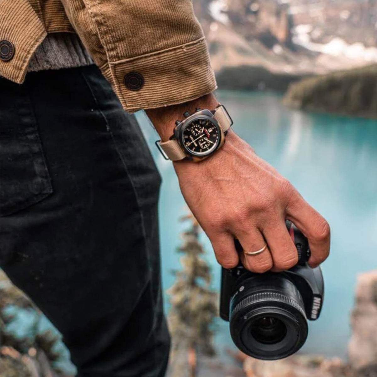 Briston Clubmaster Sport Men Quartz Matt Black Dial Chronograph Nato Watch 18142.PBAM.TSS.5.NK-2