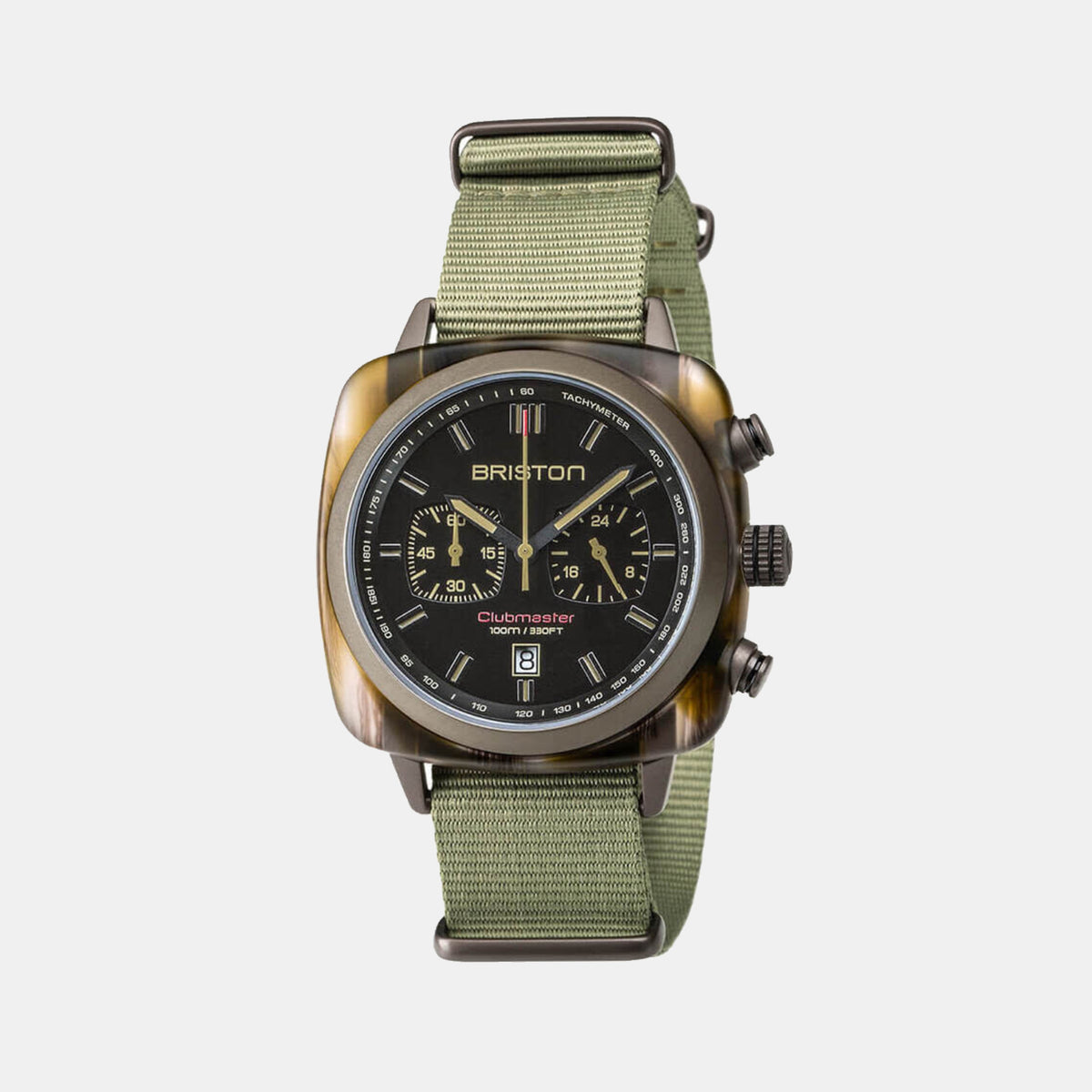 Clubmaster Sport Men Quartz Black Dial Chronograph NATO Watch 18142.PKAMTJS19.NJ