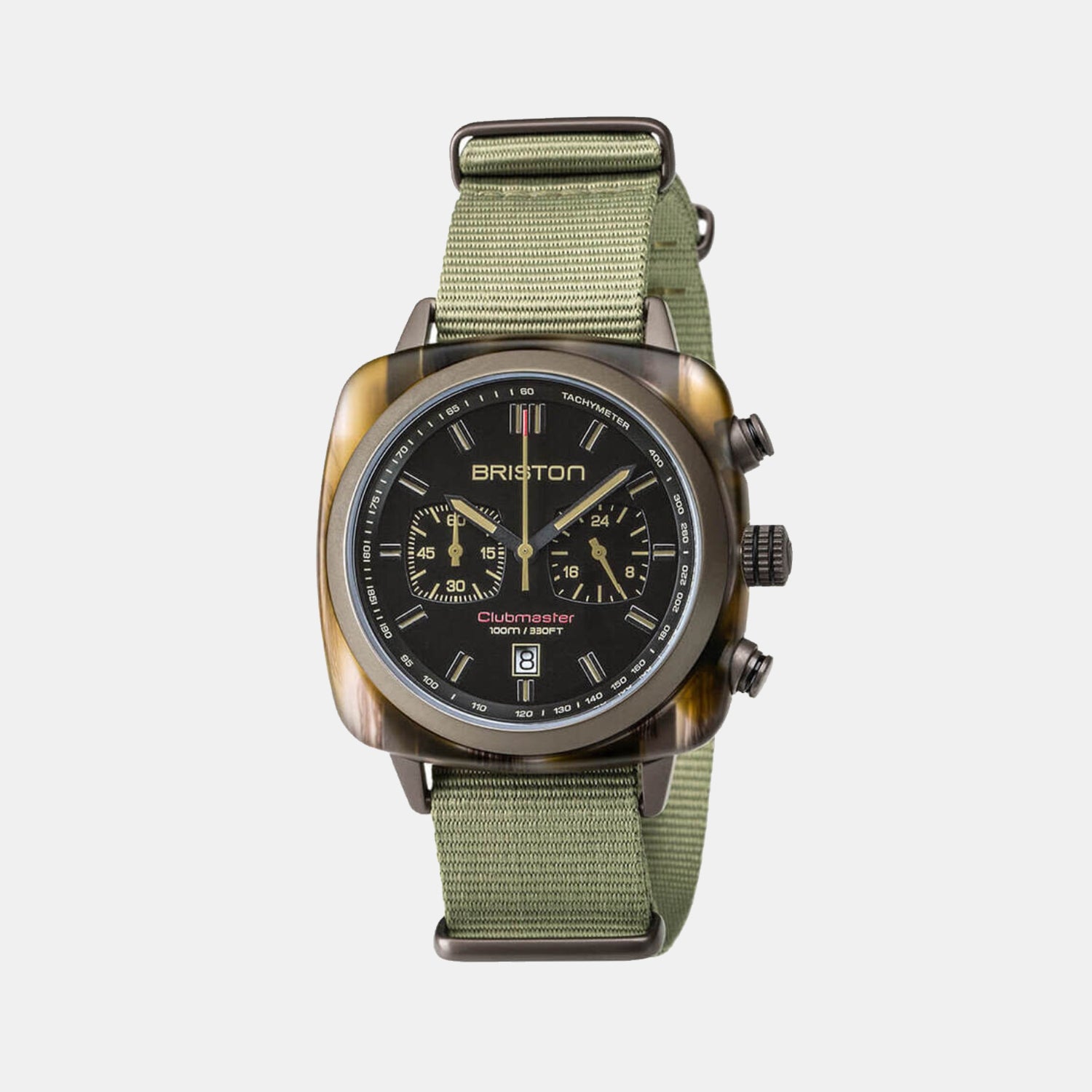 Clubmaster Sport Men Quartz Black Dial Chronograph Nato Watch 18142.PKAMTJS19.NJ