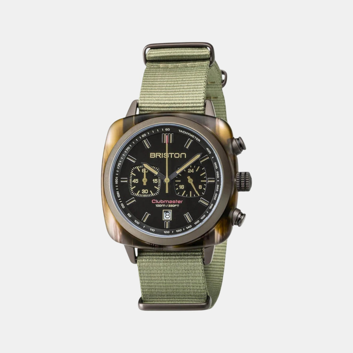 Clubmaster Sport Men Quartz Black Dial Chronograph NATO Watch 18142.PKAM.TJS.19.NJ