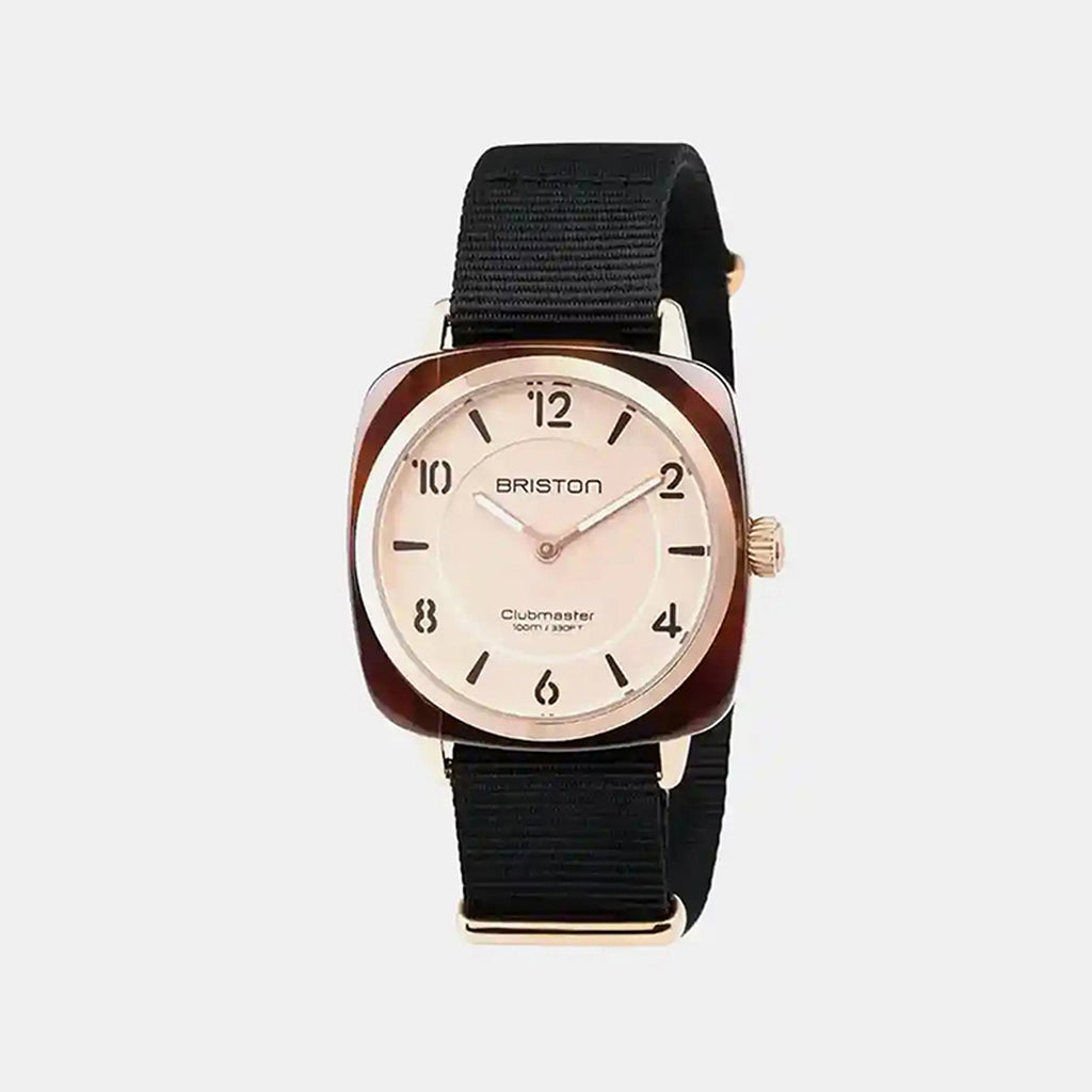 Clubmaster Chic Unisex Quartz Rose Gold Dial Analog NATO Watch 18536.PRA.T.6.NB