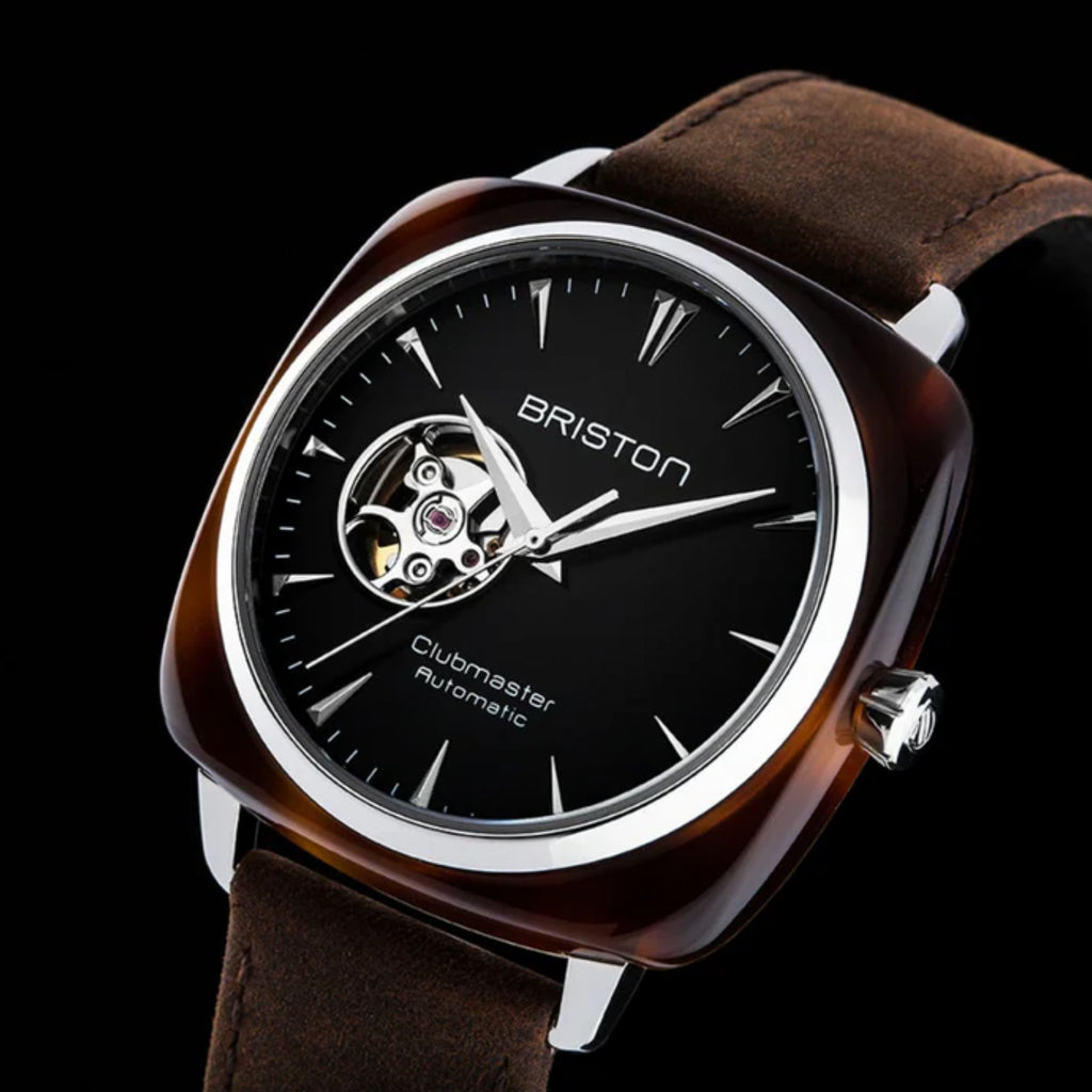 Briston Clubmaster Iconic Men Automatic Black Dial Analog Leather Watch 18740.SA.TI.1.LVC-3
