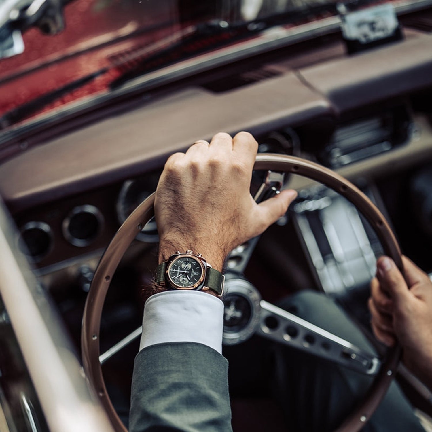 Men Quartz Green Dial Chronograph NATO Watch 19140.PYA.T.26.NOL