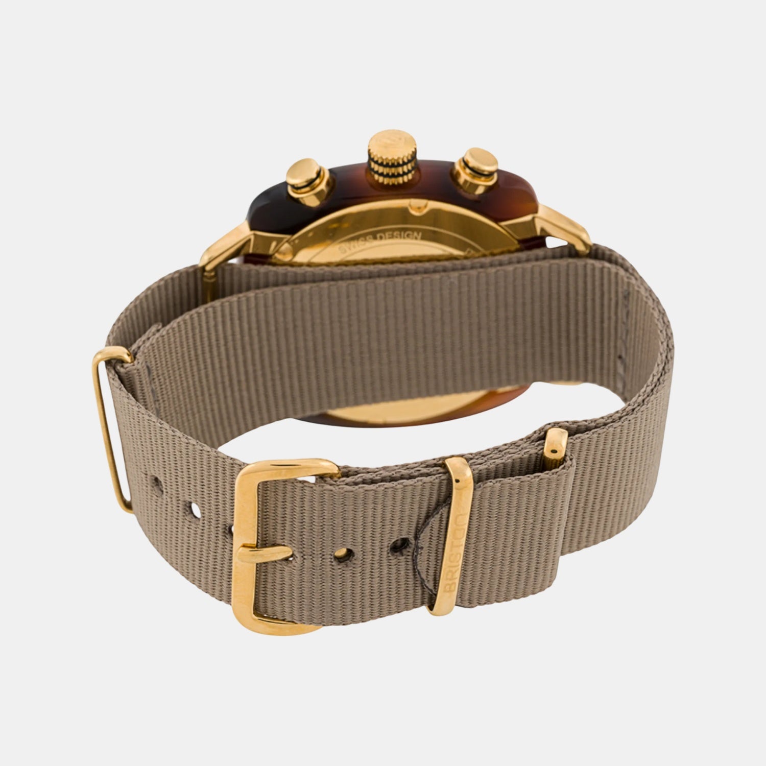 Clubmaster Classic Unisex Quartz Taupe Dial Chronograph Nato Watch 19140.PYA.T.30.NT