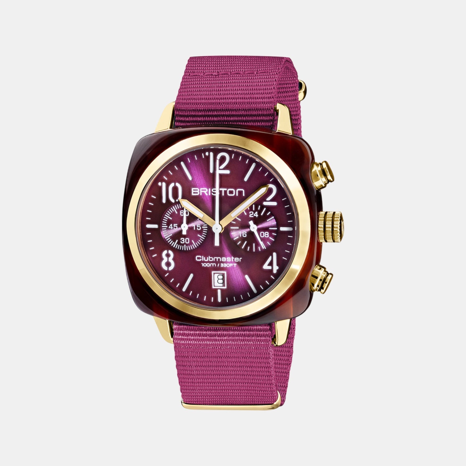 Clubmaster Classic Unisex Quartz Cardinal Dial Chronograph Nato Watch 19140.PYA.T.32.NC