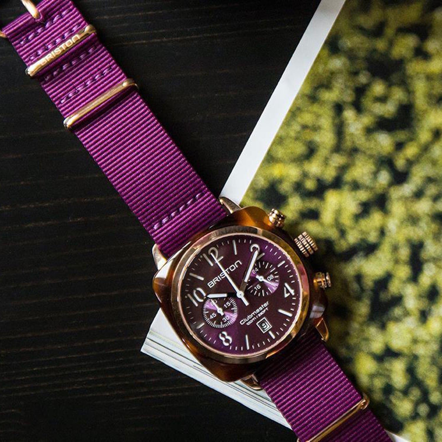 Clubmaster Classic Unisex Quartz Cardinal Dial Chronograph NATO Watch 19140.PYA.T.32.NC