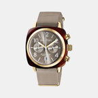 Clubmaster Classic Unisex Quartz Taupe Dial Chronograph Nato Watch 19140.PYA.T.30.NT