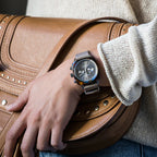 Briston Clubmaster Classic Men Quartz Grey Taupe Dial Chronograph Nato Watch 19140.SA.T.30.NT-2