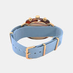 Clubmaster Classic Unisex Quartz Ice blue Dial Analog Nylon Watch 19140.PYA.T.25.NIB