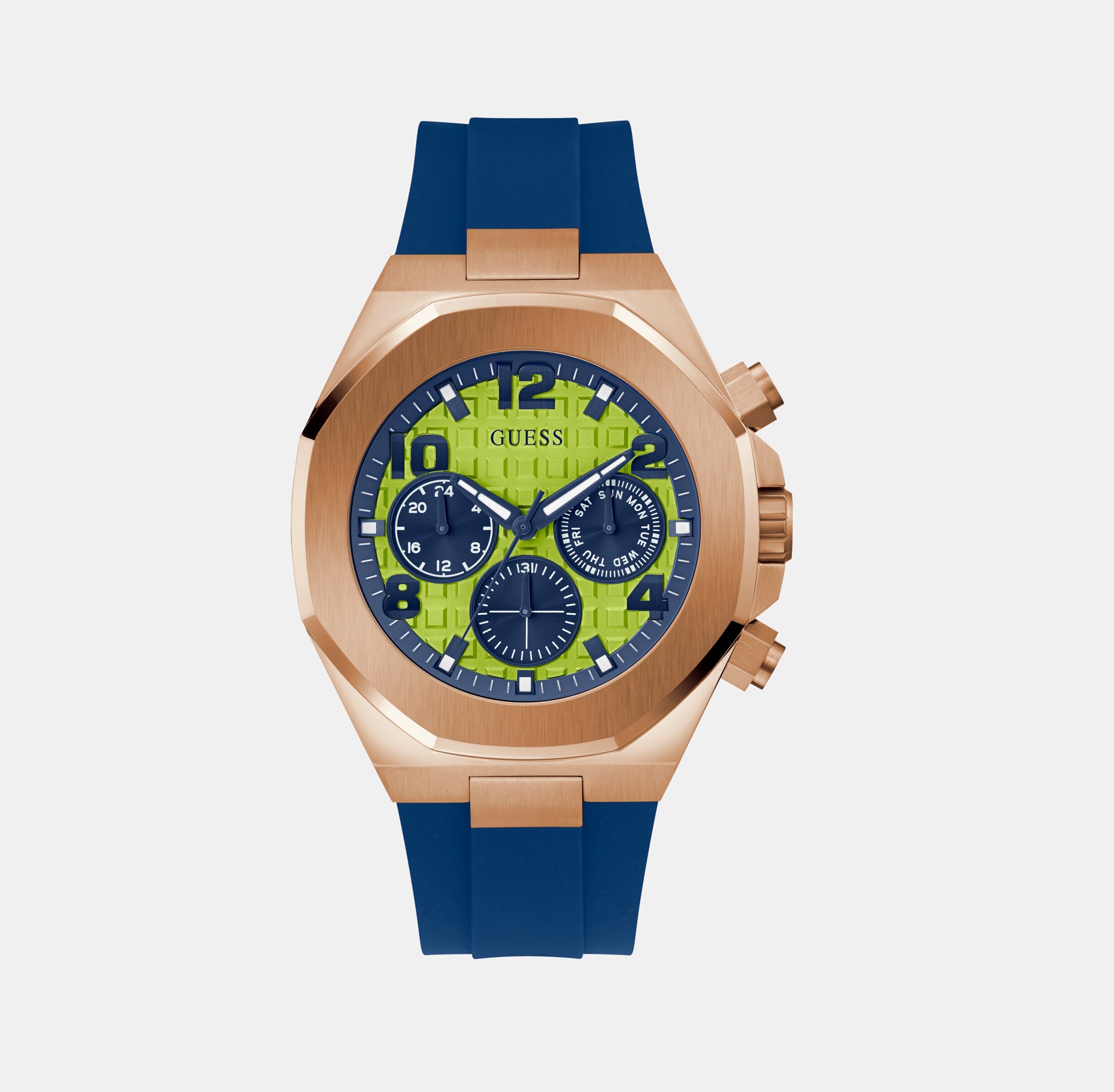 Guess Round Green Chronograph watch
