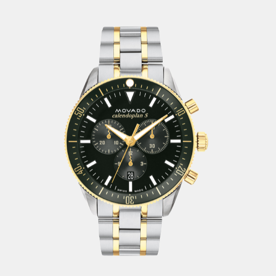 Movado Round Green Chronograph watch