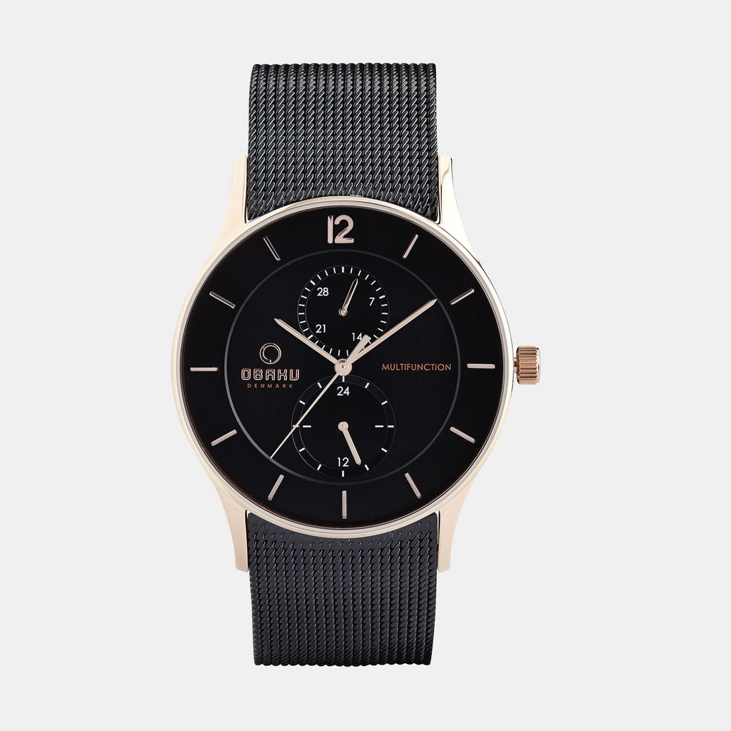 Obaku Round Black Analog watch