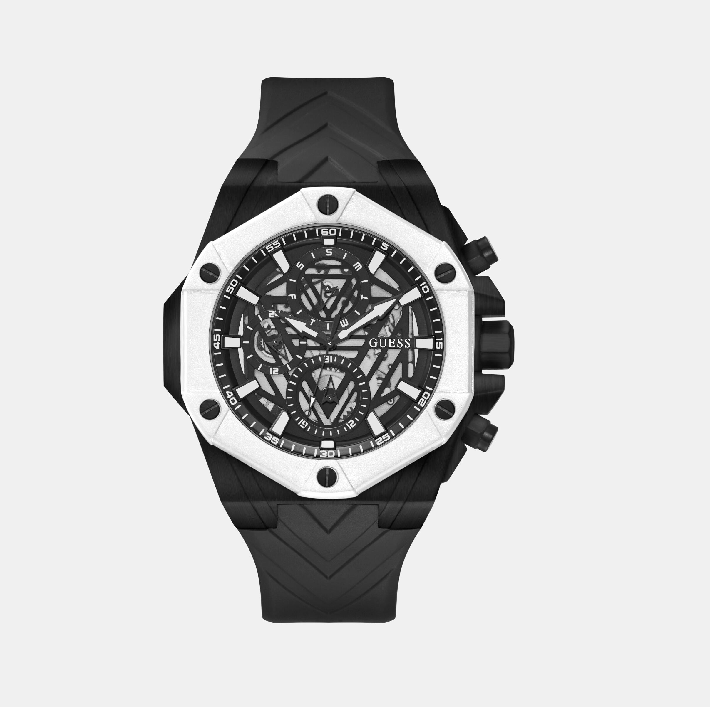 Guess Round Black Chronograph watch