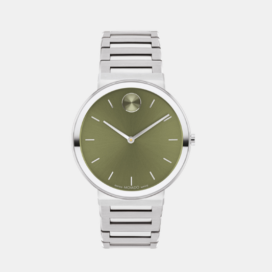 Bold Male Green Analog Stainless Steel Watch 3601074