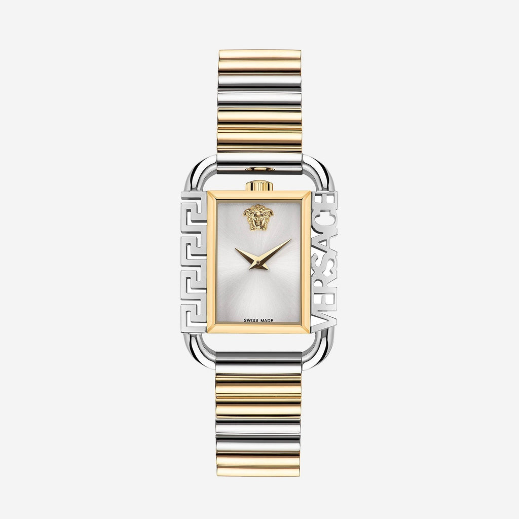 Versace Rectangular Silver Analog watch