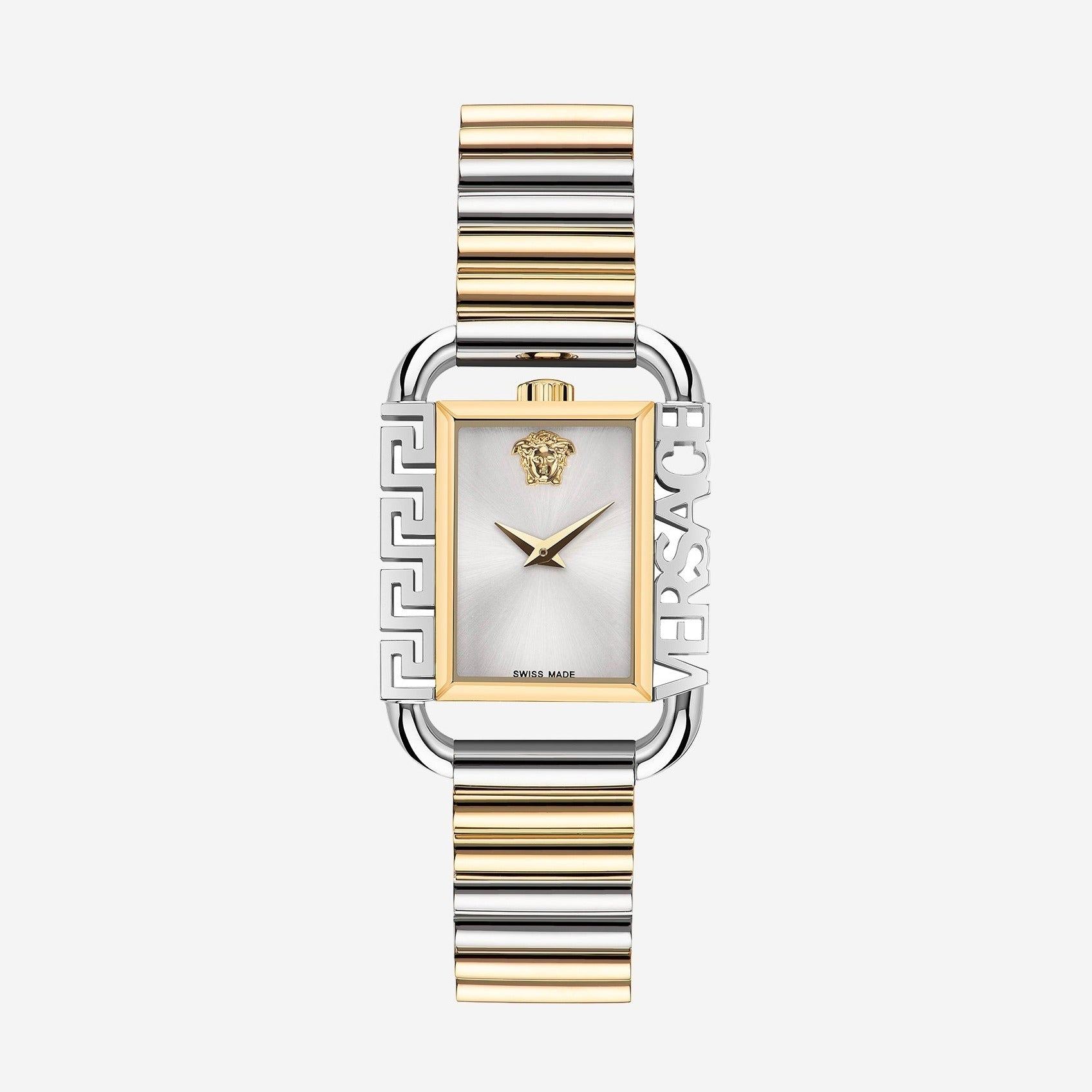 Versace Rectangular Silver Analog watch
