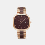 Obaku Square Brown Analog watch
