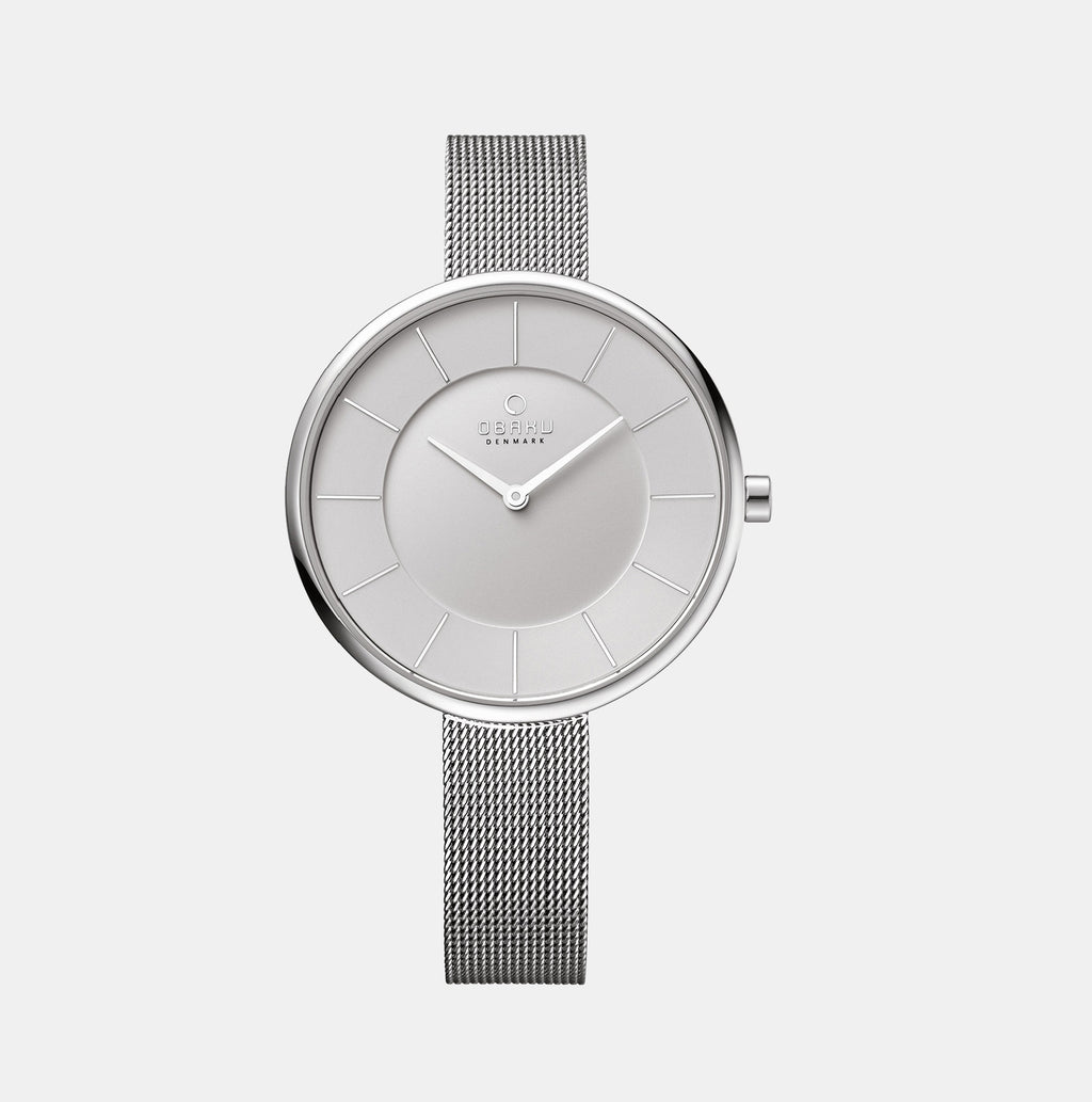 Obaku Round Silver Analog watch